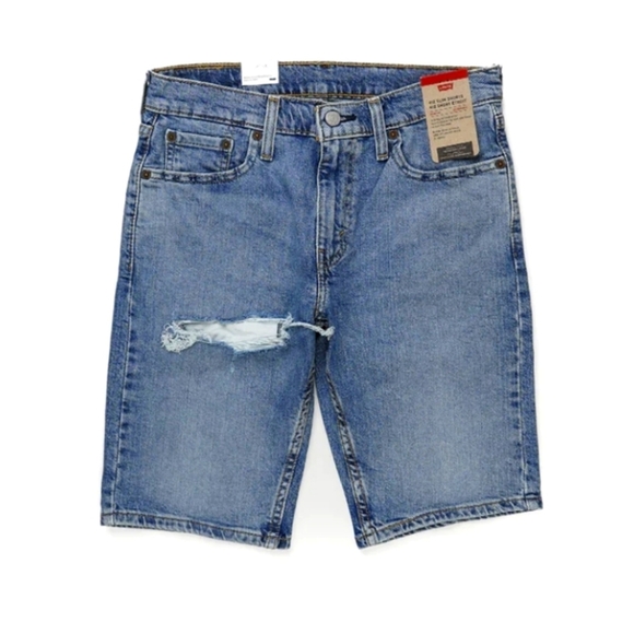 Levi's light blue jeans shorts denim -wolf scratch, size 40/11 - Picture 1 of 16
